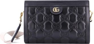 Gucci Borsa a spalla GG piccola in pelle matelass&eacute; - Nero