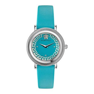 Versace Greca Flourish Horloge - Dames - Horloges - Grijs - ONE Size - Leer - Accessoires