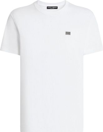 Dolce & Gabbana T-shirt met logoplakkaat - Wit