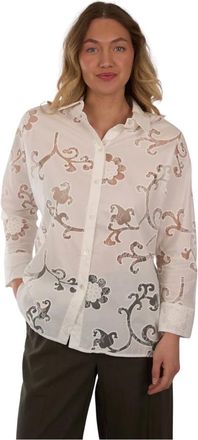 Semicouture Overhemden, Dames, Wit, S, Katoen, Blouses & Shirts