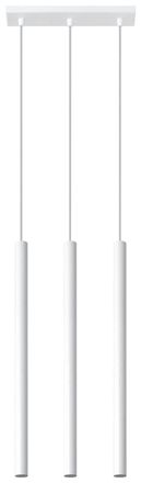 Sollux Lighting Design Pendellampe Pastelo 3-flammig (linear), Weiss