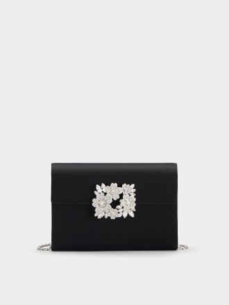Roger Vivier Efflorescence Mini Clutch in satin
