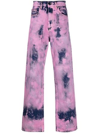 Darkpark tie-dye straight-leg jeans - Blue