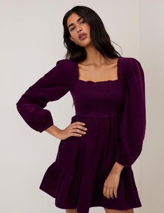 Nobody's Child Purple Velvet Elsa Mini Dress