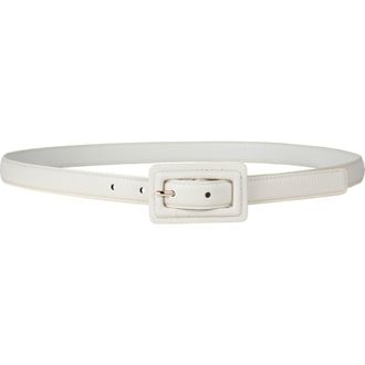 Linea Pelle Pebbled Rectangular Buckle Belt in Oat at Nordstrom Rack, Size X-Large