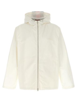 Gucci White Logo Hood Jacket