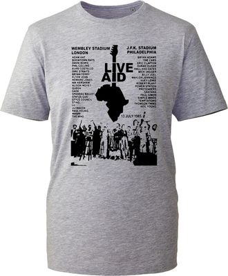 Generic Live Aid 1985 Concert Fan Inspired Graphic Tee - Iconic Wembley & Philadelphia Performance Print, Featuring Legendary Artists (HeatherGrey, M Years)