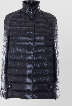 Herno hooded rain cape high neck padded