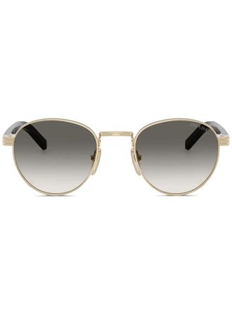 Prada Zonnebril met rond montuur - Goud