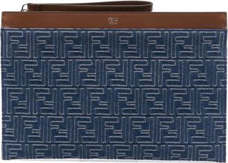 Fendi Clutch con monogramma GG - Blu