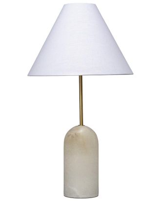 Jamie Young Co. Holt Alabaster Table Lamp With Linen Shade