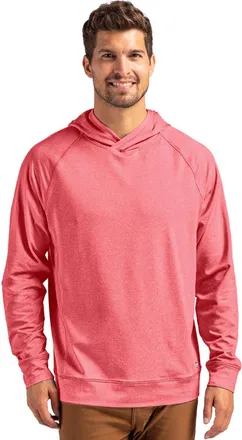 Cutter & Buck Adapt Knit Recycled Mens Heathered Hooded Pullover