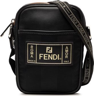 Fendi Pre-owned Fendi Small Pequin Nylon Roma Amor Messenger Bag Unisex 3JLUEXJ5K49W31H3