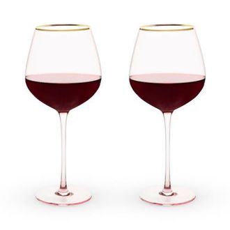 Twine Rose Crystal Red Wine Glasses Set of 2 in Pink at Nordstrom