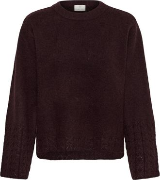 Kaffe Jersey de cuello redondo - Knitwear - Mujer - Marr&oacute;n - 2XL