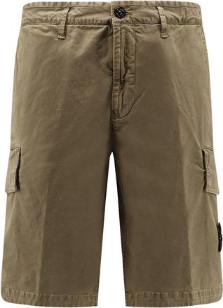 Stone Island Organic Cotton Shorts-Uomo