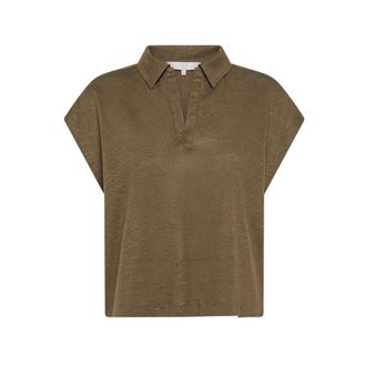 Seventy Polo Shirts, female, Green, Size: L Polo in jersey fiammato