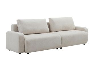 Vente-Unique Divano 4 Posti Convertibile In Ciniglia Beige Yokira