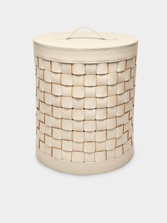 Riviere Woven Leather Laundry Basket