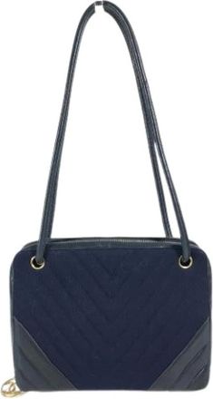 Chanel Pre-owned Shoulder Bags, female, Blue, Size: ONE SIZE Pre-owned Vintage Shoulder Bag
