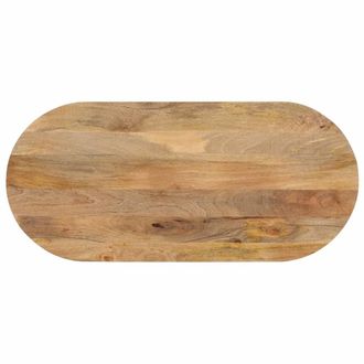 Berkfield Home Table Top 120x60x2.5 cm Oval Solid Wood Mango in Brown