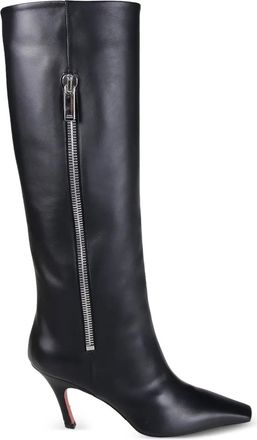 Amina Muaddi Stivali Mona con zip - Nero