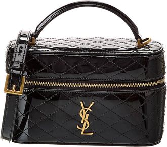 Saint Laurent Gaby Quilted Patent Vanity Bag