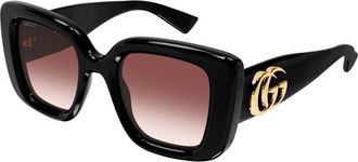 Gucci Red Gradient Square Ladies Sunglasses GG1975S 001 50