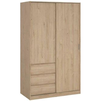 Dmora Guardaroba 2 ante Sanjose, Mobile camera da letto, Cabina armadio portabiti, Armadio appendiabiti, 119x60 h200 cm, Rovere - Dmora