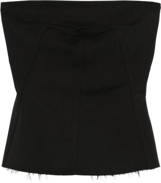 Rick Owens Zwarte Top met Blootgestelde Ritssluiting - Dames - Tops zonder mouwen - Zwart - M - Tops