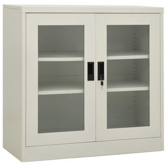 vidaXL Armario De Oficina De Acero Gris Claro 90x40x90cm Vidaxl