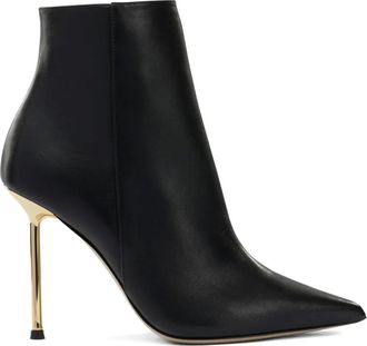 Ninalilou pointed-toe ankle boots - women - Calf Leather/Calf Leather/Calf Leather - 38.5 - Black