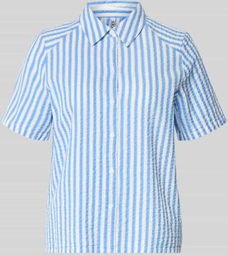 Pieces Regular Fit Hemdbluse aus reiner Baumwolle Modell TINNA in Hellblau, Gr&ouml;&szlig;e XL