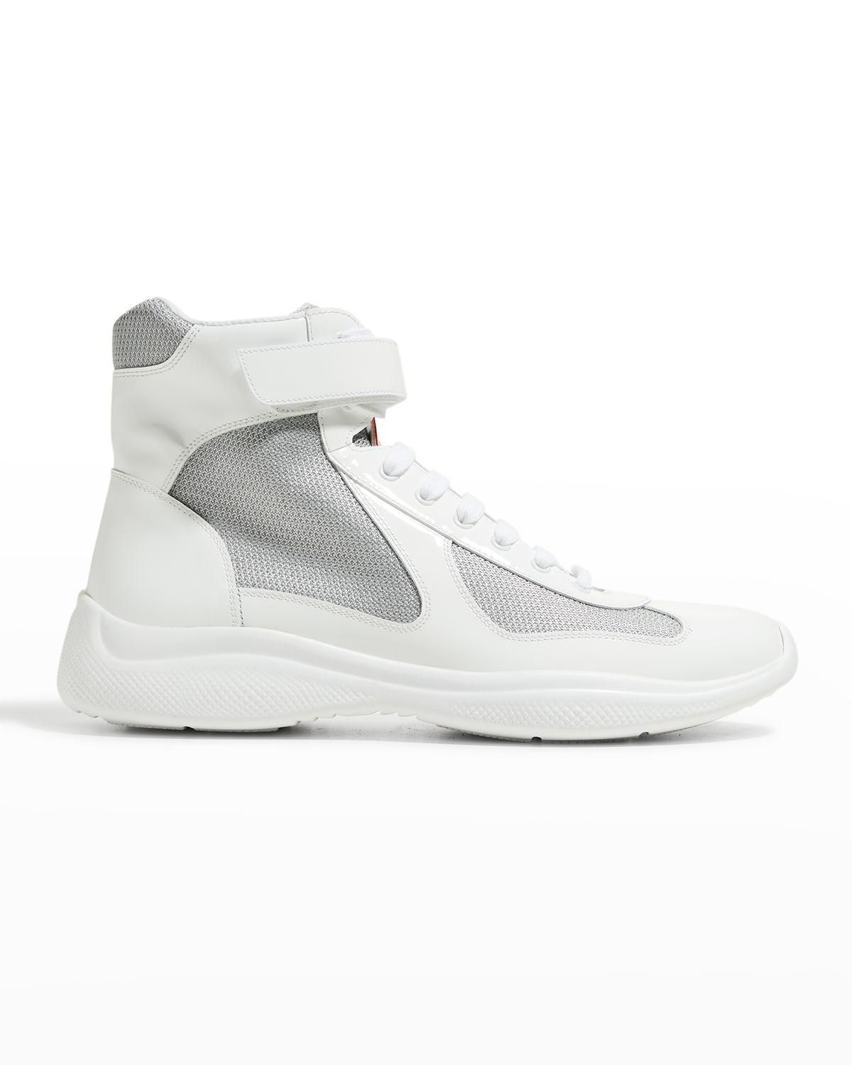 Prada mens high top sneakers clearance