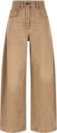 Brunello Cucinelli Beige Wide jeans