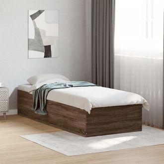 Berkfield Home Bed Frame without Mattress Brown Oak 100x200 cm