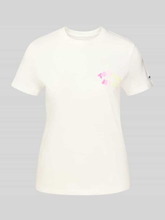 Tommy Jeans Regular Fit T-Shirt aus reiner Baumwolle Modell BUBBLE in Weiss, Gr&ouml;&szlig;e XL