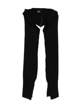 Thom Krom hooded alpaca wool-blend scarf - unisex - Alpaca/Polyamide - One Size - Black