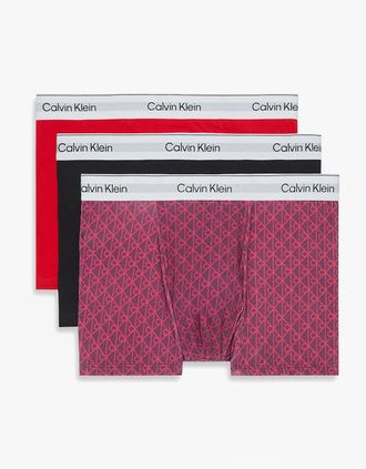 Calvin Klein Mens Calvin Klein RELAXED FIT 3 Pack Mens Trunks Multicoloured - Size: 32/33/32