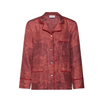 Pierre-Louis Mascia Shirts, female, Red, Size: S Aloegum Long-sleeve Silk Shirt