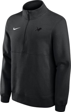 Nike Prairie View A&M University Panthers Club Nike Mens College Fleece Half-Zip Top in Black | M34407PVUN26-BLK
