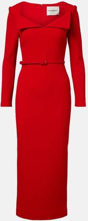 Roland Mouret Abito lungo in lana con cintura