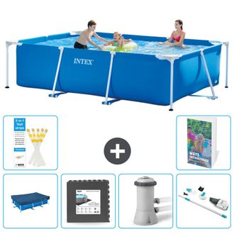 Intex Piscina Con Estructura Rectangular - 300x200x75 Cm - 7-piezas S88