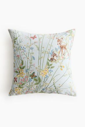 H&M Gemusterte Kissenh&uuml;lle aus Baumwolle - Turquoise