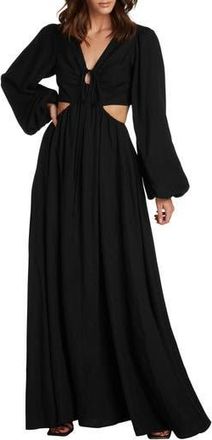 Matty M Rosa Long Sleeve Maxi Dress in Black at Nordstrom Rack, Size X-Small