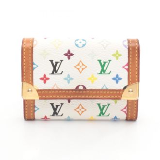 Louis Vuitton Blanc Ivory Multi-Color Monogram Multicolore Coin Purse/Coin Case (Pre-Owned)