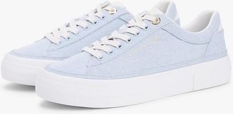 Tommy Hilfiger Womens Canvas Platform Sneaker - Breezy Blue - US 6.5 / EU 37