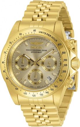 Invicta Speedway Chronograph Quartz Gold Dial Mens Watch 30997
