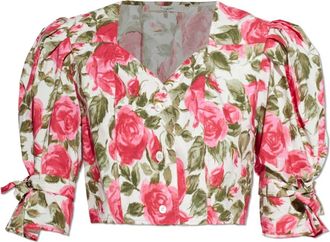 Chlo&eacute; Korte Bloementop - Dames - Blouses - Veelkleurig - XS - Katoen - Overhemden