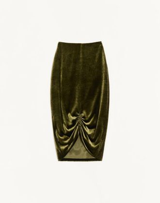 Valentino Velvet Skirt Wo